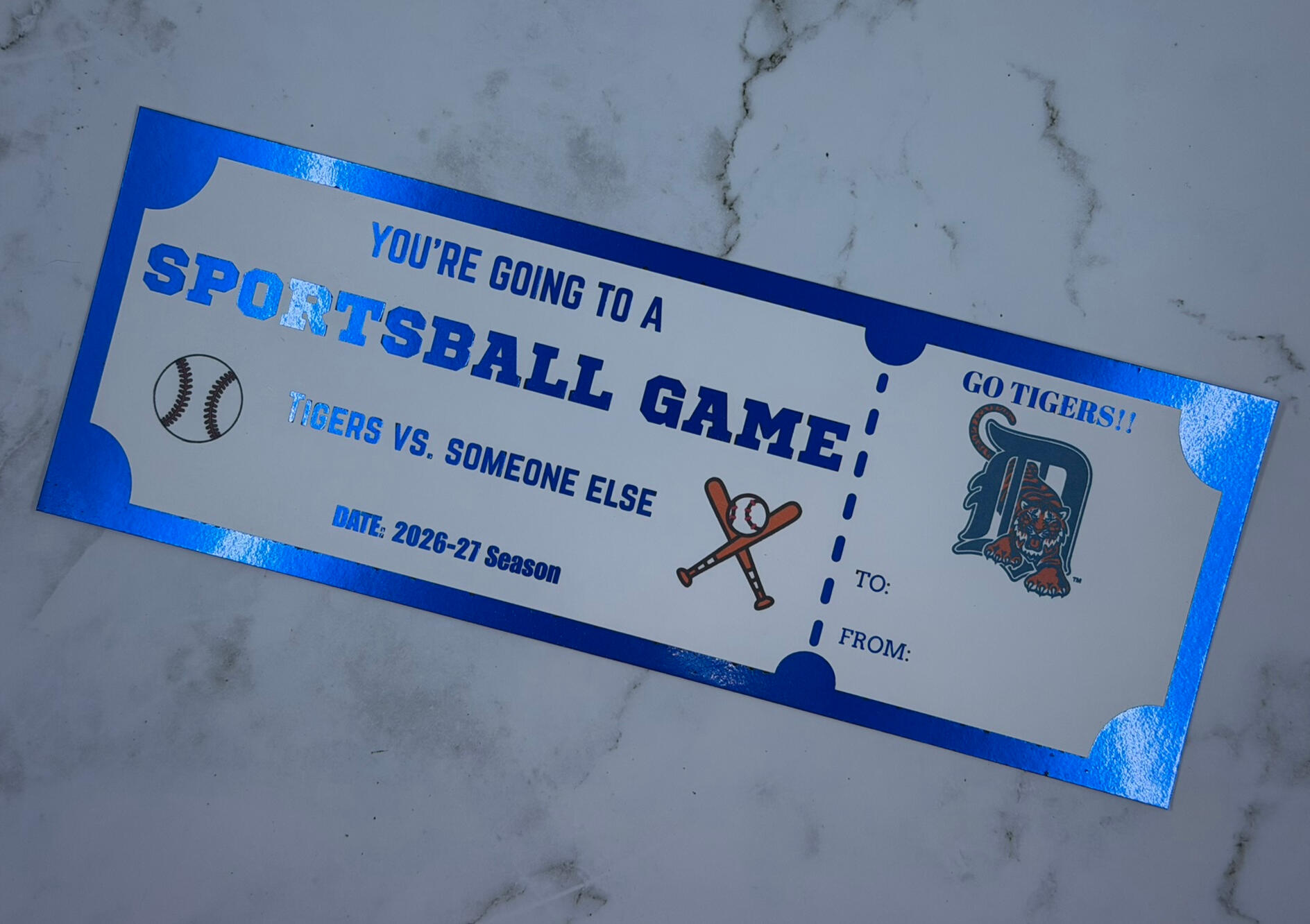 Tigers Sportsball voucher