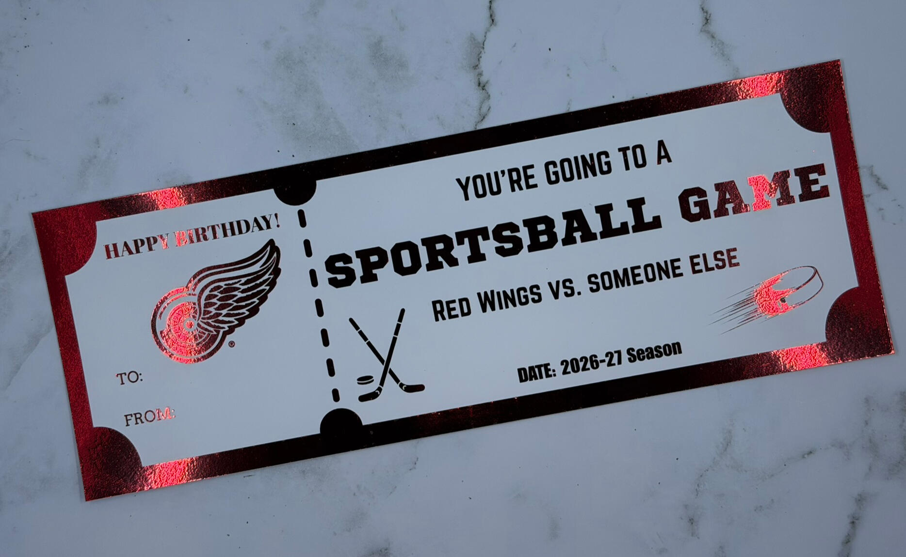 Red Wings Sportsball voucher