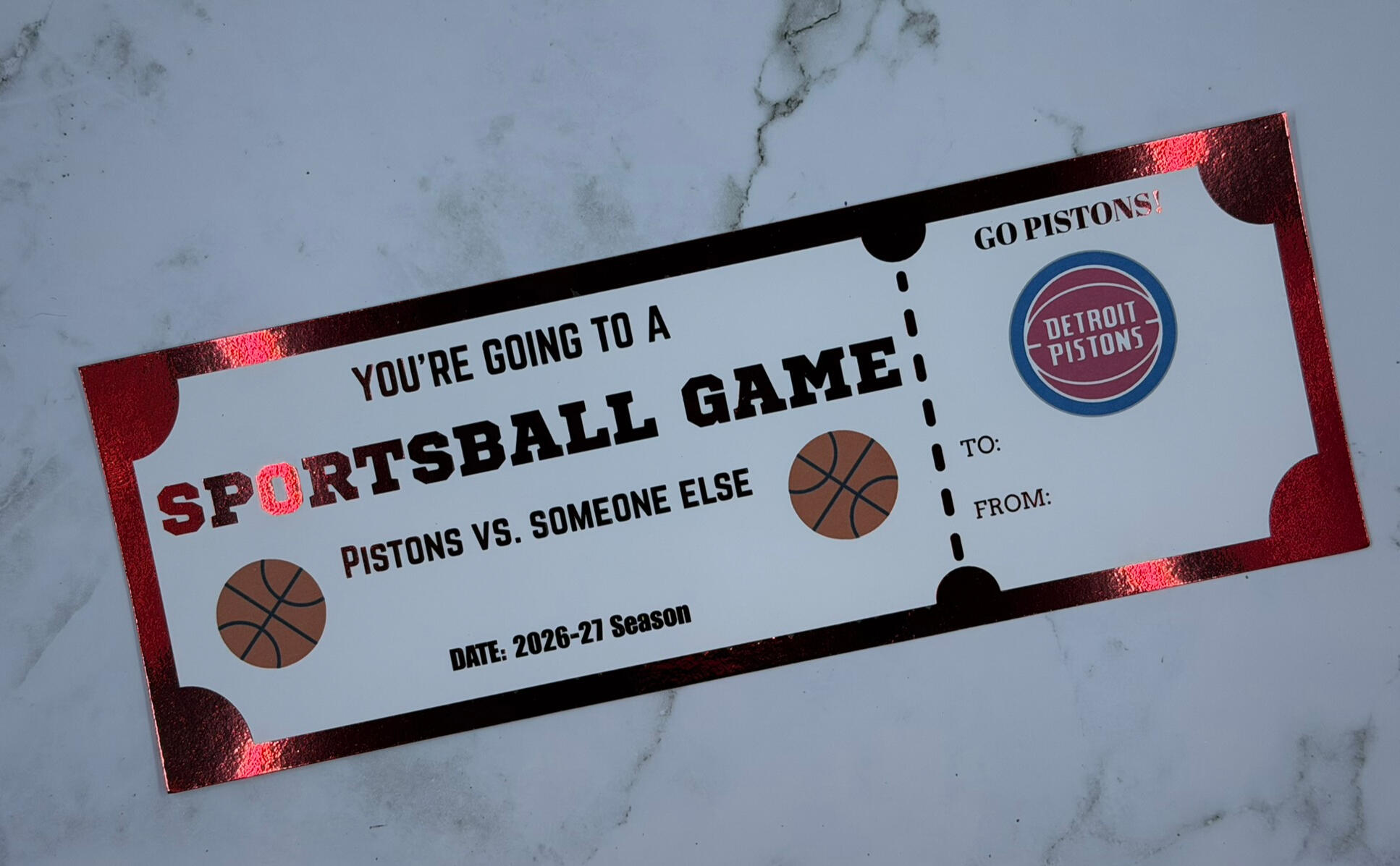 Pistons Sportsball voucher
